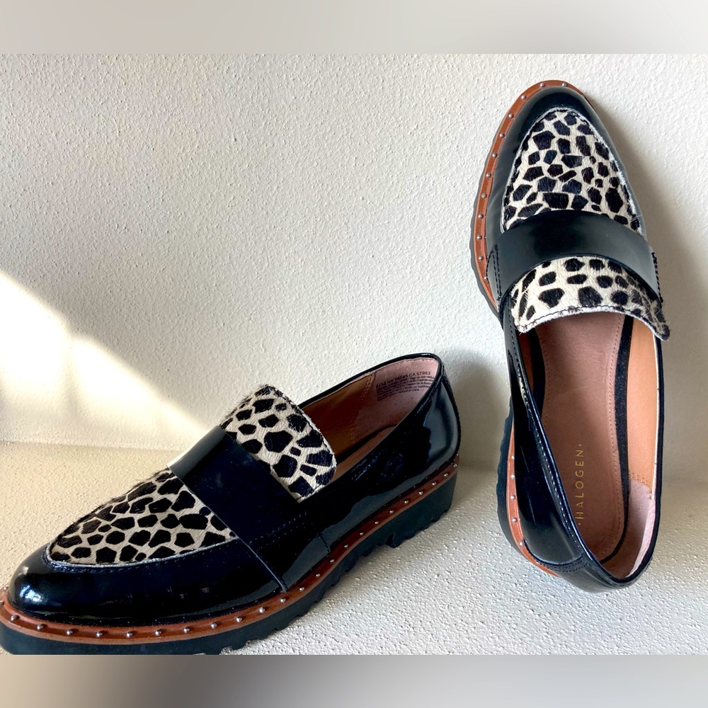 Leopard Leather Lofer size 8.5
